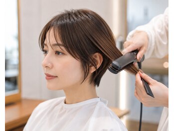 ヘアサロン レゴリス(hair salon REGOLITH)の写真/【高濃度水素PRETOWA導入】縮毛矯正×特許キノン補修ケア◇髪質改善でカラー＆ストレートでも傷まない絹髪