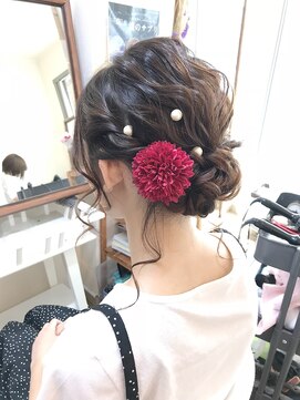 ロカット サロン(Roquat Salon) 浴衣フラワーアレンジ【ブライダルヘアメイク　立川/立川南口】