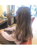 アリーナ 緑が丘店(arena) パープルミルクティーベージュの愛されロング(N)