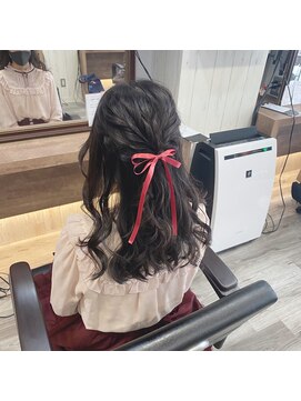 ヘアセット アリエス 新宿駅前店(aries) ふわふわハーフアップ
