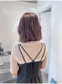 ヴェールラベンダーハイライトボブ