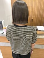 カッツ 駅家店(CUT S)&nbsp;ミルクティーベージュ〇切りっぱなしボブ
