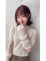 クララ サカエ(CLALA Sakae LA.DONNA group)&nbsp;秋おすすめカラーのラベンダーと横顔モテも狙ったもみカット