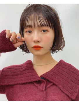 サンドシーン(sand scene) 20代30代40代丸みショートボブマッシュ前下がりレイヤー