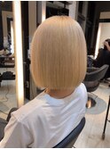 ミルクティーベージュ/韓国ヘア/ブリーチカラー