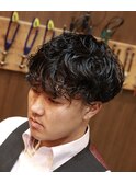 <理容室><バーバー>ビジネスパーマスタイル