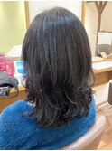 30代40代50代/ふんわりミディアム/黒髪スタイル