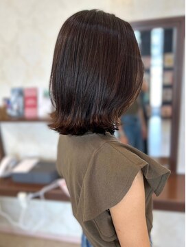 ヘアメイク ミチ 富田店(HAIRMAKE MICHI) 【MICHI 富田店　西村 亜矢】外ハネミディ　ブラウン