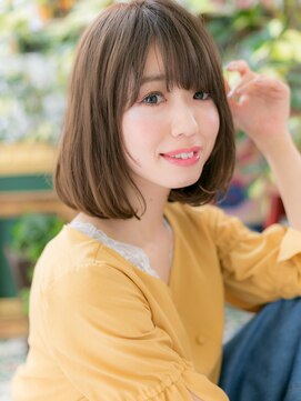 カバーヘア ブリス 上尾西口店(COVER HAIR bliss) 大人可愛い斜めバング小顔ワンカールボブディh3上尾20代30代40代