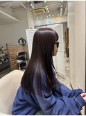 切りっぱなし+髪質改善カラー+ショコラブラウン