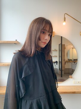 シア 新越谷店(SHEER) 顔周りレイヤー×透け感ブラウン