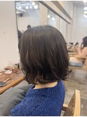 デジタルパーマ　ミニウルフ　メルティーカラー　ワイドバング　