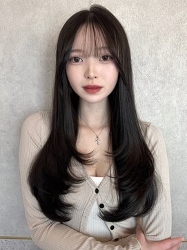 ルームバイシー 新宿(Loom. by Sea) ○オリーブグレージュ×レイヤー【イメチェン/ワイドバング】