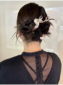 【あきら】ヘアセットパーティーヘアカチモリタイトヘアアレンジ
