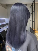 エリマ 調布(elima) レディースロングレイヤーダブルカラーブルーブラックラベンダー