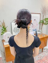 ヘアー アイス カンナ(HAIR ICI Canna) ベロアリボン/タイトヘア/結婚式ヘアセット/カチモリ【ノグチ】