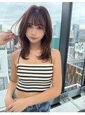 髪質改善レイヤーカット前髪カット顔周りレイヤー暗めカラー銀座