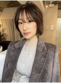 軽やかボブ大人可愛いボブダークアッシュブラウン10代20代30代