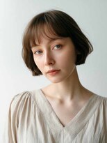 トクテ 高円寺(tokute)&nbsp;くびレイヤーエモージュ前髪モテベージュレイヤーミディ/高円寺