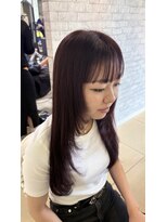 エミュ 中央駅店(eMu)&nbsp;ラベンダーレッド × 顔まわりレイヤーで大人可愛く！