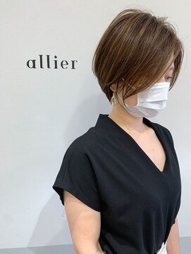 カルムアリエ(CALME allier) 丸みのあるショート　ハイライト　ショートボブ