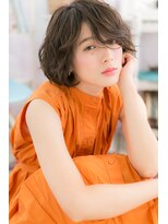 色っぽ無造作感…くせ毛風エアリーふわふわボブカットb1