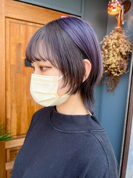 ユイマァル 倉敷店(YUIMARL) ショートウルフ×ツートンカラー