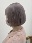 ショートボブ外ハネボブハイトーンカラー髪質改善ブリーチ