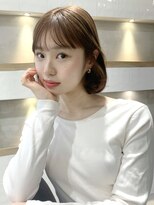 フォンズ(FONS) 大人ガーリー韓国ボブタンバルモリ外ハネチョコレート20代30代