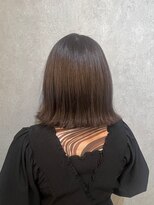 ウィスプ 赤羽店(wisp)&nbsp;大人かわいい外ハネ切りっぱなしボブ うる艶カラー#1