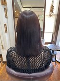 黒髪・暗髪ストレートヘア髪質改善大人可愛いロング
