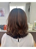 ボブ/切りっぱなし/30代/40代/50代/