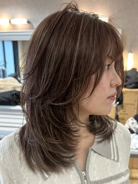 ヘアーサロングランデ(HAIR SALON GRANDE) ハイライトカラーミルクティーベージュレイヤーカット