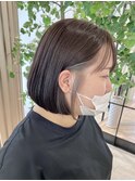 大人可愛いショート/小顔/ハイライト/白髪ぼかし/30代/40代