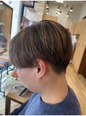 マッシュ刈り上げツーブロックアッシュmen's爽やか札幌美容室