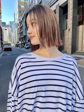 ソト 銀座(soto.) 切りっぱなしボブ/外はねボブ/透明感カラー［銀座］