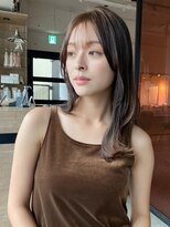 エトラ 渋谷店(etora)&nbsp;韓国ヘア レイヤーカット 暗めカラー デザインカラー"