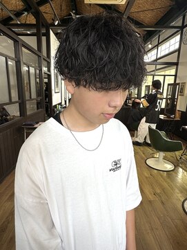 ダスティ穂高店 波巻きパーマ_メンズカット_メンズパーマ