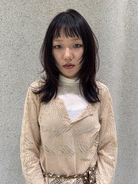 マイル 渋谷(mile) 暗めカシスカラー×ミディアムレイヤー