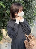 切りっぱなしボブ×インナーカラー