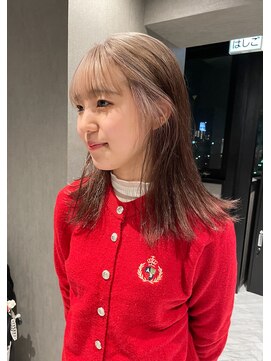 ノル 栄矢場町(nol) ホワイトベージュ × ブラウン　ルーツカラー