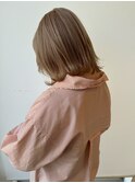 【松尾が作る】【黒髪卒業】【ブリーチ1回】ミルクティベージュ