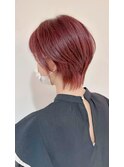 くびれヘアハイライトカラーミルクティーグレージュセミロング