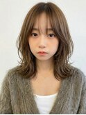 20代30代透明感髪質改善カラーシアーベージュくびれ春カラー