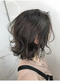 外ハネミディアム×フォギーベージュ