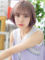 カバーヘアアンドスパ ブリス 浦和(COVER HAIR&SPA bliss)&nbsp;ツヤ髪ラベンダーカラー透け感前下がりボブa浦和10代20代30代