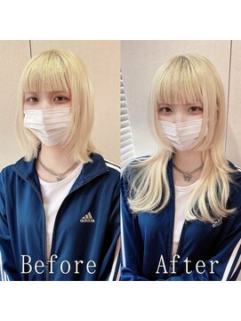 ARビューティー ギンザ(AR Beauty Ginza) ホワイトブロンド#シールエクステ#シルキーベージュ#ウルフ#銀座