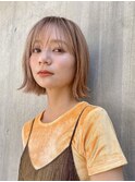 ハイトーン×切りっぱなしボブ
