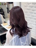 ピンクラベンダーブリーチ暖色秋冬カラーダメージレスイルミナ