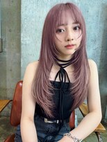 サイン 渋谷(SIGN) ザクザクレイヤーカット巻き方簡単ミディアムロング韓国表参道